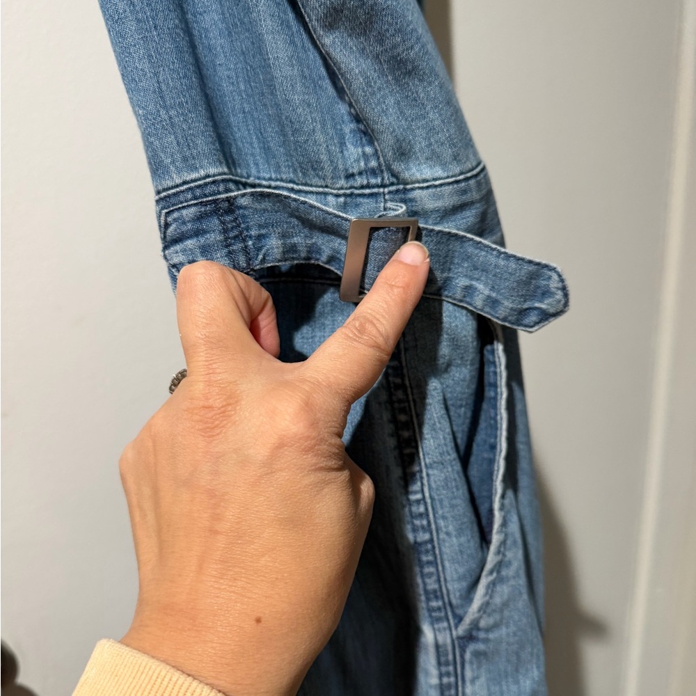 JCrew/ Point Sur Sleeveless Denim Jumpsuit in Light Blue - Picture 5 of 6